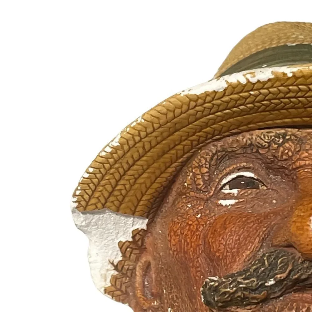 10/$25🦋 1971 Bossons Romanian Chalkware Head Character Wall Hanging
